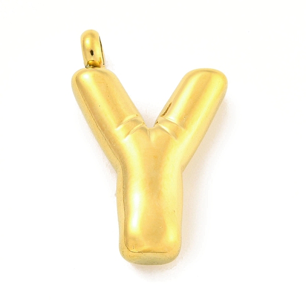 

PandaHall Ion Plating(IP) 304 Stainless Steel Pendants, Letter Charm, Golden, Letter Y, 26x16.5x5.5mm, Hole: 3mm 304 Stainless Steel Letter...