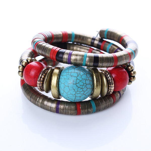 Personalized 3-Loop Iron Wrap Bracelets