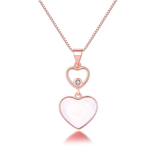 

PandaHall Brass Enamel Pendants, Heart, White, Rose Gold, 26x15x2mm, Hole: 3.5x5mm Brass+Enamel Heart White