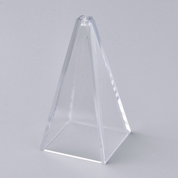 

PandaHall Plastic Candle Molds, for Candle Making Tools, Pyramid Shape, Clear, 57x57x113mm, Hole: 2.7mm, Inner Size: 48x48mm Plastic Clear