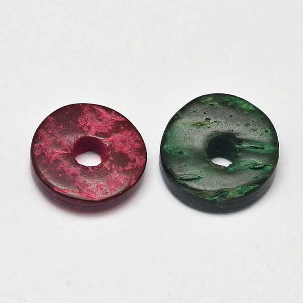 

PandaHall Dyed Natural Coconut Disc Loose Beads, Mixed Color, 12~13x2~5mm, Hole: 3mm, about 800pcs/500g Coconut Disc Multicolor