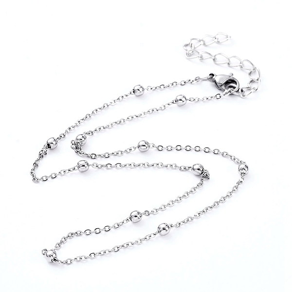 

PandaHall 304 Stainless Steel Cable Chain Necklaces, with Lobster Claw Clasps and Iron Chain Extender, Stainless Steel Color, 15.1 inch...