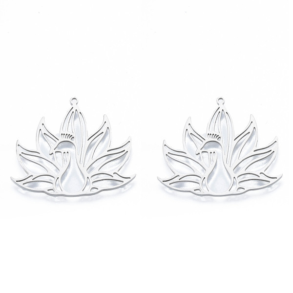 

PandaHall 201 Stainless Steel Pendants, Outline Charms, Peacock, Stainless Steel Color, 34.5x39.5x1mm, Hole: 1.5mm 201 Stainless Steel Other...