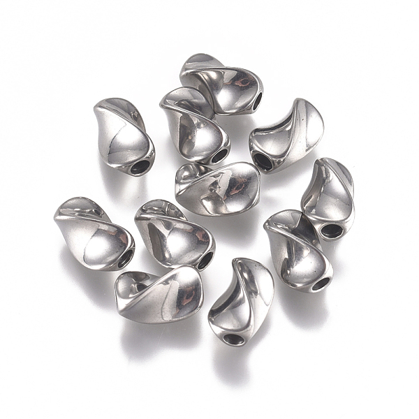 

PandaHall 304 Stainless Steel Beads, Twist, Stainless Steel Color, 10x6mm, Hole: 2mm 304 Stainless Steel Twist
