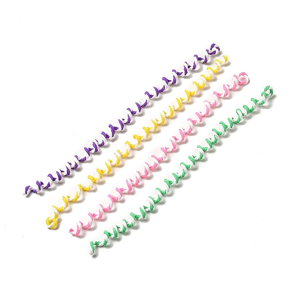 

PandaHall Polymer Clay Hair Styling Braider Chip, Twist Barrette Spiral Spin Hair Braider Tool, for Girls Women, Mixed Color, 210~225x3.5mm..., Multicolor