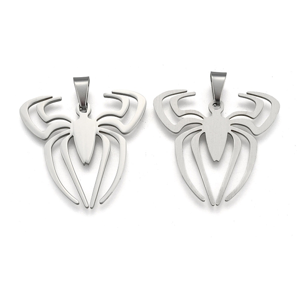 

PandaHall Boy Jewelry Original Color 201 Stainless Steel Halloween Spider Blank Pendants, Stainless Steel Color, 39.5x38.5x1.5mm, Hole: 4mm...