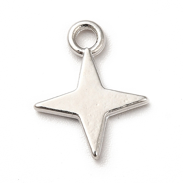 

PandaHall Rack Plating Alloy Charms, Cadmium Free & Lead Free, Star Charms, Platinum, 14.5x11.5x1.5mm, Hole: 1.8mm Alloy Star