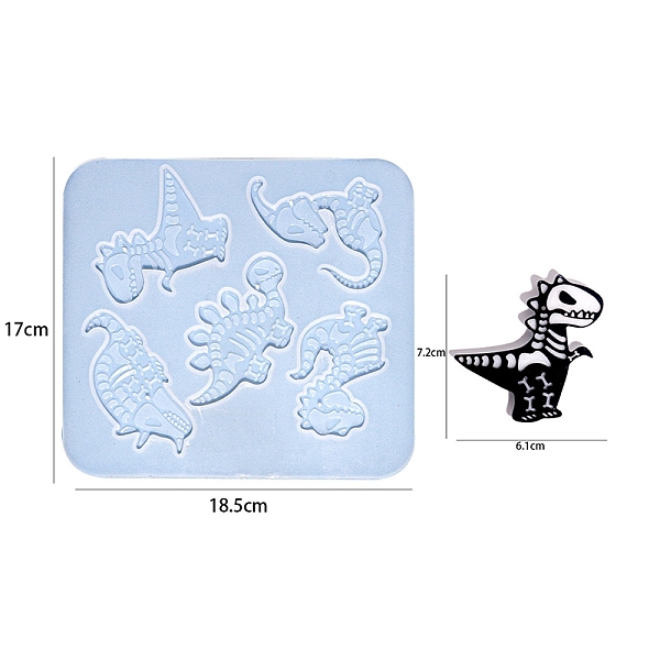 

PandaHall Dinosaur DIY Silicone Molds, Resin Casting Molds, For UV Resin, Epoxy Resin Jewelry Making, White, 170x185x7mm Silicone Dinosaur...