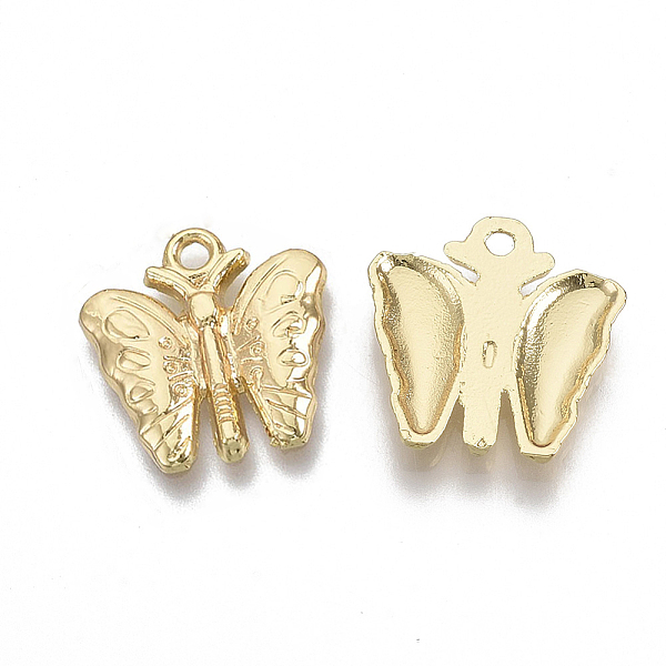 

PandaHall Alloy Pendants, Butterfly, Light Gold, 16.5x16x2mm, Hole: 1.6mm Alloy Butterfly