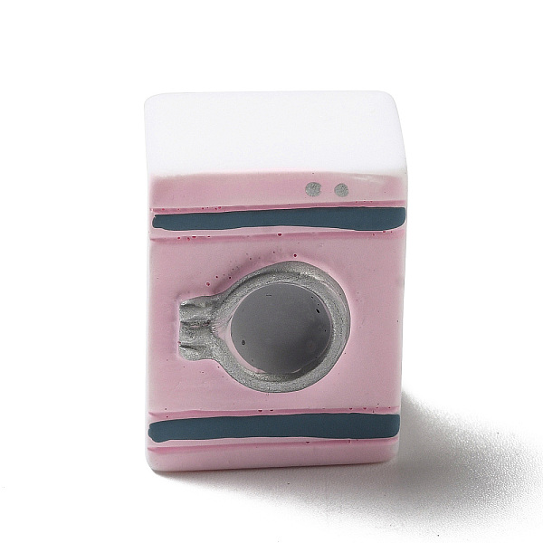 PandaHall Opaque Resin Appliances Cabochons, Washing Machine, Pink, 24x19x15.5mm Resin Furniture & Appliances Pink