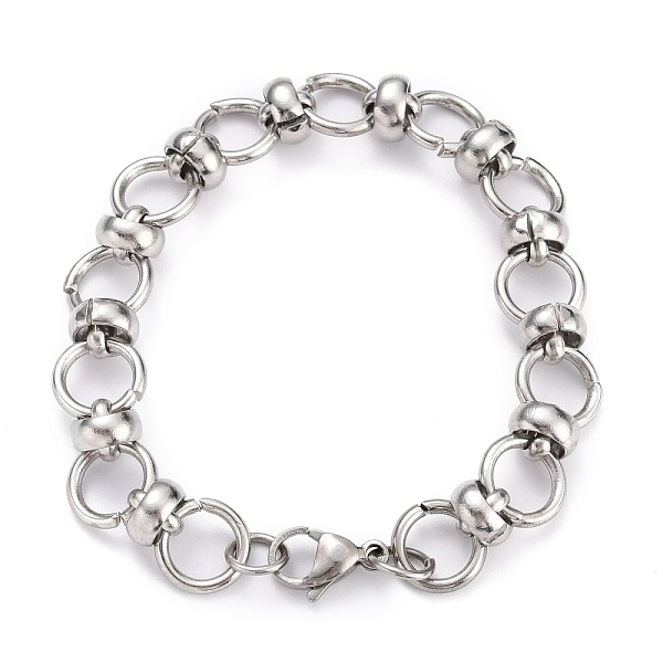 

PandaHall 304 Stainless Steel Link Chain Bracelets, with Lobster Claw Clasps, Stainless Steel Color, 8 inch(20.3cm) 304 Stainless Steel