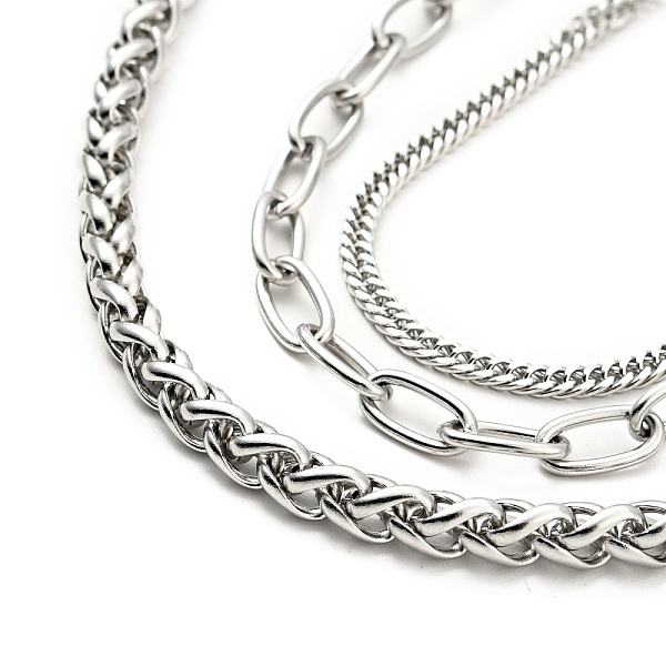 

PandaHall 304 Stainless Steel Triple Layer Chains for Jeans Pants, Alloy Robot Pendant Wallet Keychains, Punk Chain Belts Hipster...