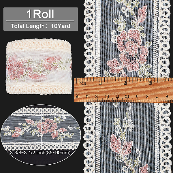 Gorgecraft 10 Yards Embroidery Polyester Lace Trim