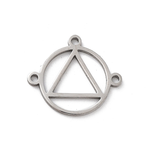 

PandaHall 304 Stainless Steel Chandelier Component Links, 3-Hole, Ring with Triangle, Stainless Steel Color, 14x16x0.9mm, Hole: 1.2mm 304...