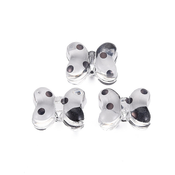 

PandaHall Transparent Acrylic Beads, Bowknot with Polka Dot Pattern, Clear, 11x14.5x9mm, Hole: 1.6mm Acrylic Bowknot Clear