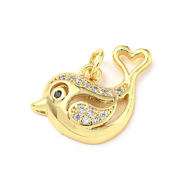 

PandaHall Brass Micro Pave Cubic Zirconia Pendants, Animal, Bird, 13x20.5x4mm Brass+Cubic Zirconia Bird Black
