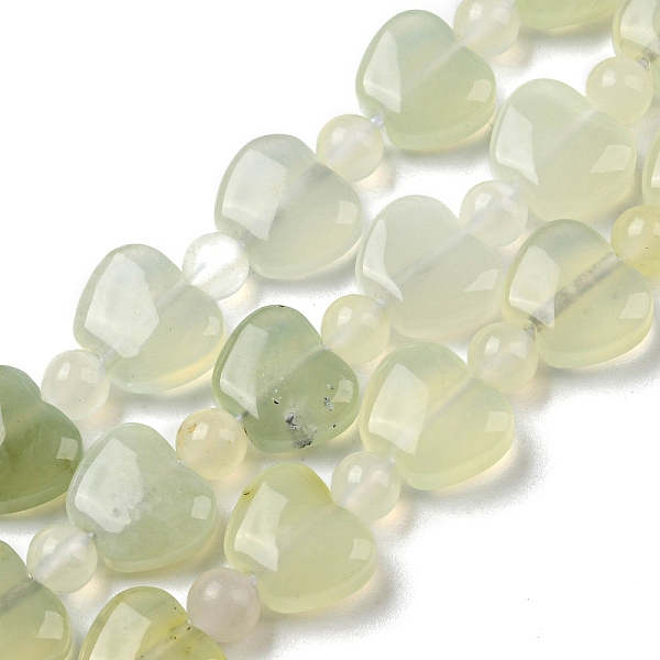 

PandaHall Natural New Jade Beads Strands, Apple, 9x10.5x5mm, Hole: 1mm, about 35pcs/strand, 15.47''~15.67'' (39.3~39.8cm) New Jade Apple