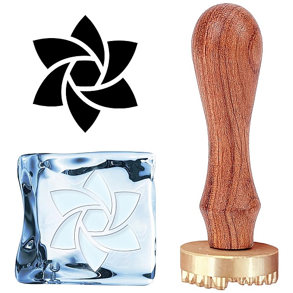 

PandaHall CRASPIRE 1Pc Brass Stamp Head, with 1Pc Rectangle Velvet Pouches and 1Pc Pear Wood Handle, for Wax Seal Stamp, Floral Pattern...