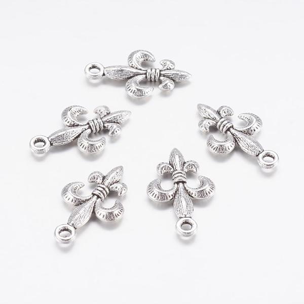 

PandaHall Tibetan Style Alloy Metal Fleur De Lis Pendants, Lead Free and Cadmium Free, Antique Silver, 24x14x3mm, Hole: 2mm Alloy Flower