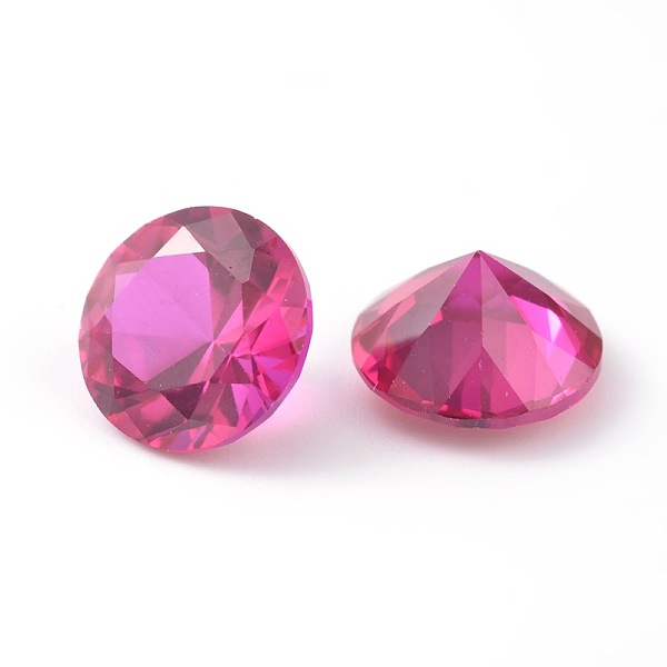 

PandaHall Red Corundum Diamond Shape Cubic Zirconia Cabochons, Faceted, Deep Pink, 1.5x2mm, about 1000pcs/bag Cubic Zirconia Diamond Pink