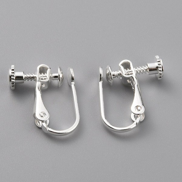 

PandaHall Brass Clip-on Earring Findings, Spiral Ear Clip, Screw Back Non Pierced Earring Converter, 925 Sterling Silver Plated, 16x13x5mm...