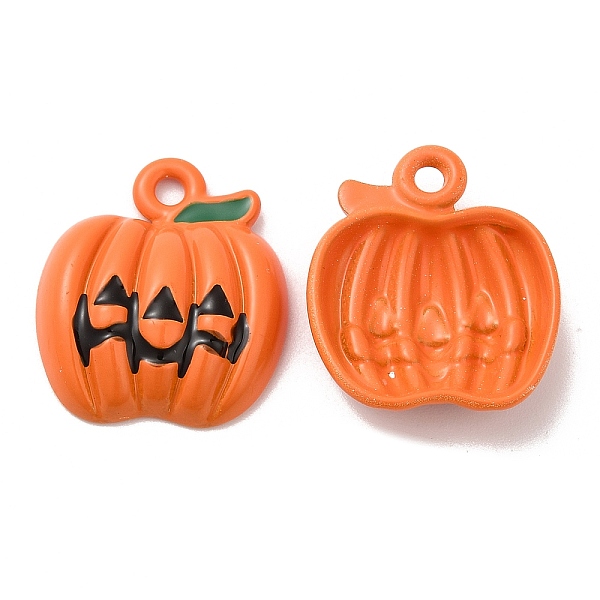 

PandaHall Halloween Spray Painted Alloy Enamel Pendants, Long-Lasting Plated, Cadmium Free & Nickel Free & Lead Free, Pumpkin, 20x17.5x5mm...