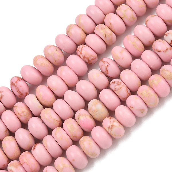 Brins de perles teintes en jaspe impérial synthétique