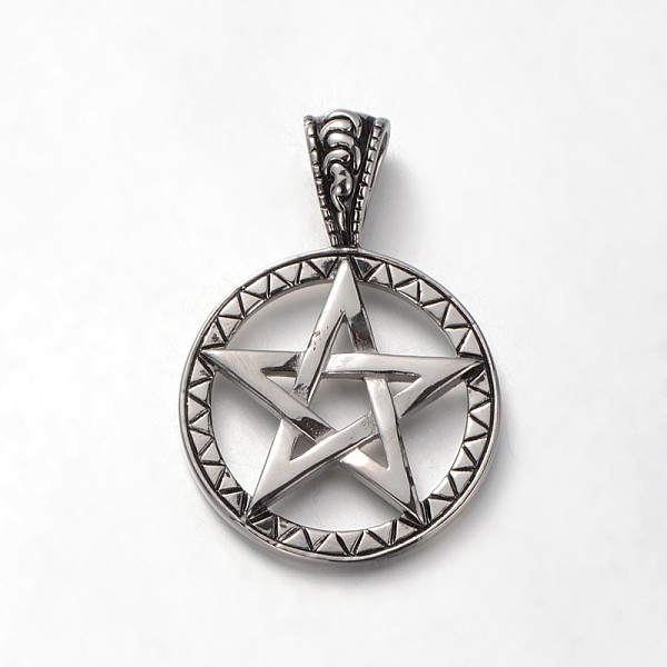 

PandaHall Trendy 304 Stainless Steel Pendants, for Jewish, Star of David, Antique Silver, 46x31.5x9.5mm, Hole: 10x5mm 304 Stainless Steel...