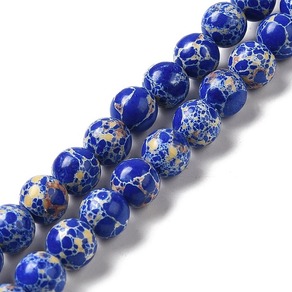 Synthetic Imperial Jasper Dyed Beads Strands