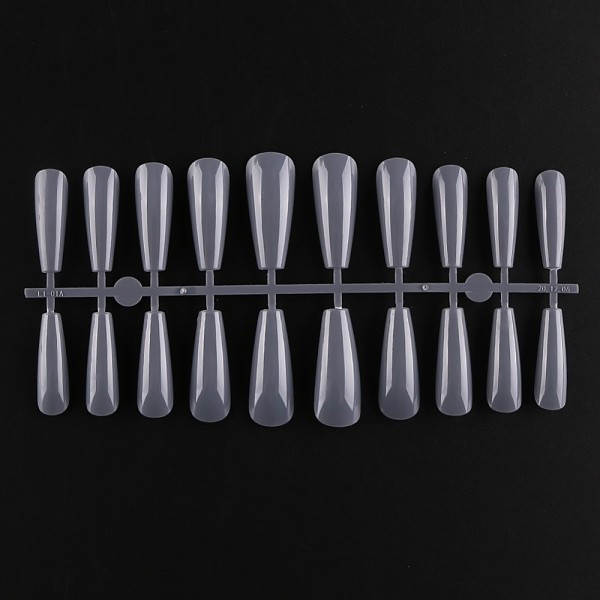 

PandaHall Solid Color Plastic Seamless Toe False Nail, Practice Manicure Nail Art Tool, Coffee, 26~32x6~13mm, 20pcs/set. Plastic None Brown