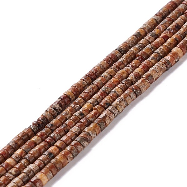 

PandaHall Natural Pyrite Beads Stands, Dyed, Heishi Beads, Flat Round/Disc, 4x2mm, Hole: 0.8mm, about 161pcs/strand, 16.14''(41cm) Pyrite...