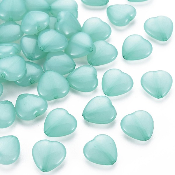 

PandaHall Transparent Acrylic Beads, Dyed, Heart, Medium Aquamarine, 13.5x14x6mm, Hole: 1.5mm, about 775pcs/500g Acrylic Heart