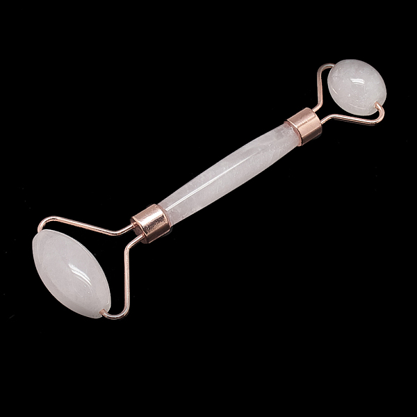 

PandaHall Natural Rose Quartz Massage Tools, Facial Rollers, with Brass Findings, Rose Gold, Rose Gold, 13.5~15.3x4~6x2~2.05cm Rose Quartz...