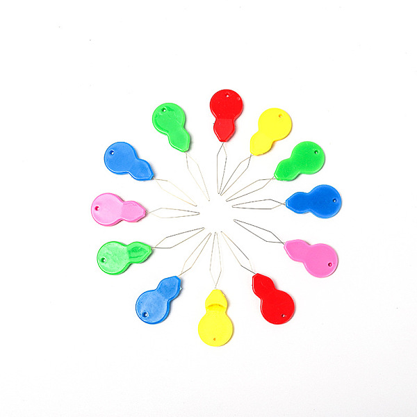 

PandaHall Brass Sewing Needle Devices Threader Thread Guide Tool, with Plastic Findings, Mixed Color, Calabash Pattern, 50mm Brass Other..., Multicolor