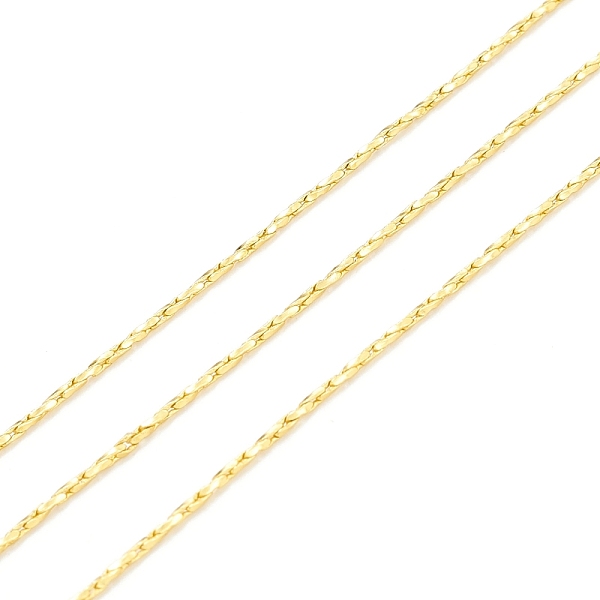 PandaHall Brass Coreana Chains, Long-Lasting Plated, with Spool, Cadmium Free & Lead Free, Soldered, Real 18K Gold Plated, 1x1mm, about 32.8...