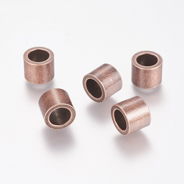 

PandaHall 304 Stainless Steel Beads, Large Hole Beads, Column, Red Copper, 10x8mm, Hole: 6.5mm 304 Stainless Steel Column