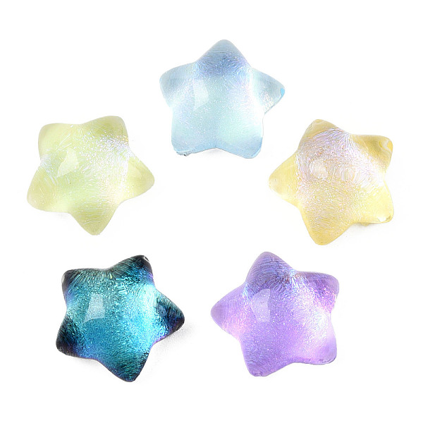 

PandaHall Transparent Epoxy Resin Cabochons, with Glitter Powder, Star, Mixed Color, 16x16.5x8.5mm Epoxy Resin Star Multicolor
