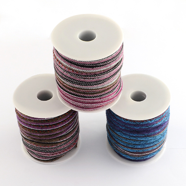 

PandaHall Ethnic Cord Cloth Cord, Random Single Color or Random Mixed Color, 6~7mm, about 8.74 yards(8m)/roll Cloth Multicolor