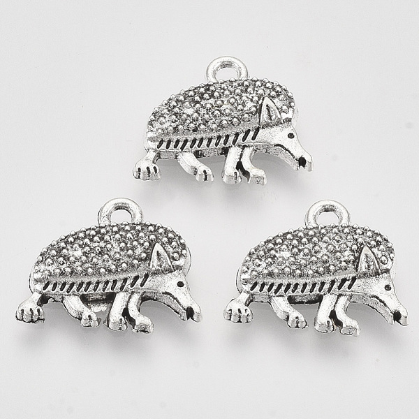 

PandaHall Tibetan Style Alloy Pendants, Cadmium Free & Lead Free, Hedgehog, Antique Silver, 14.5x17.5x3.5mm, Hole: 1.8mm Alloy Other Animal