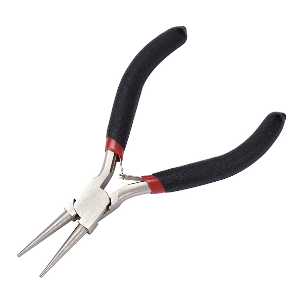 

PandaHall 5 inch Rustless Round Nose Pliers, Ferronickel, Platinum, 125mm Carbon Steel Black