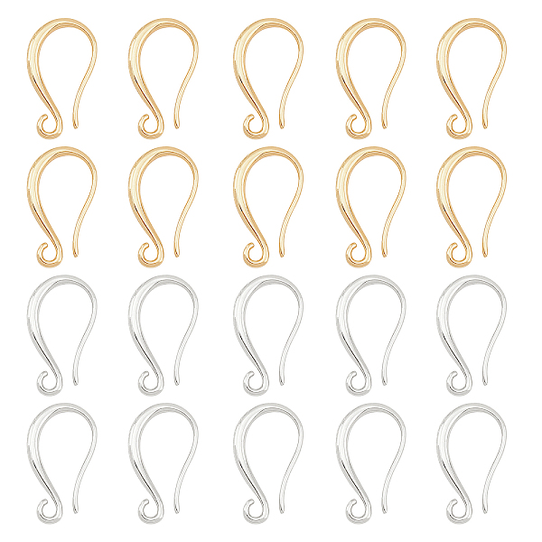 

PandaHall SUPERFINDINGS 20Pcs Brass Earring Hooks Hypoallergenic Nickel Free Lead Free Cadmium Free Earring Supplies Jewelry Making Findings...