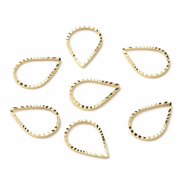 

PandaHall Brass Linking Rings, Long-Lasting Plated, Cadmium Free & Lead Free, Teardrop, Real 24K Gold Plated, 13x9x1mm, Inner Diameter...