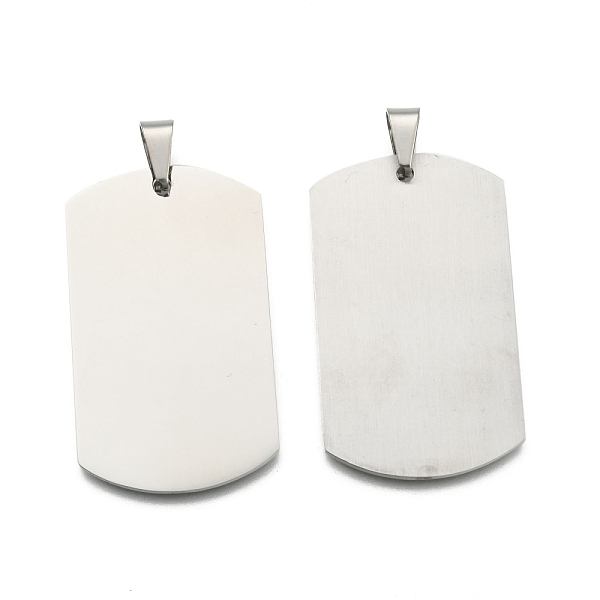 

PandaHall 201 Stainless Steel Stamping Blank Tag Pendants, Rectangle, Stainless Steel Color, 50x29x1.5mm, Hole: 9x3mm 201 Stainless Steel...