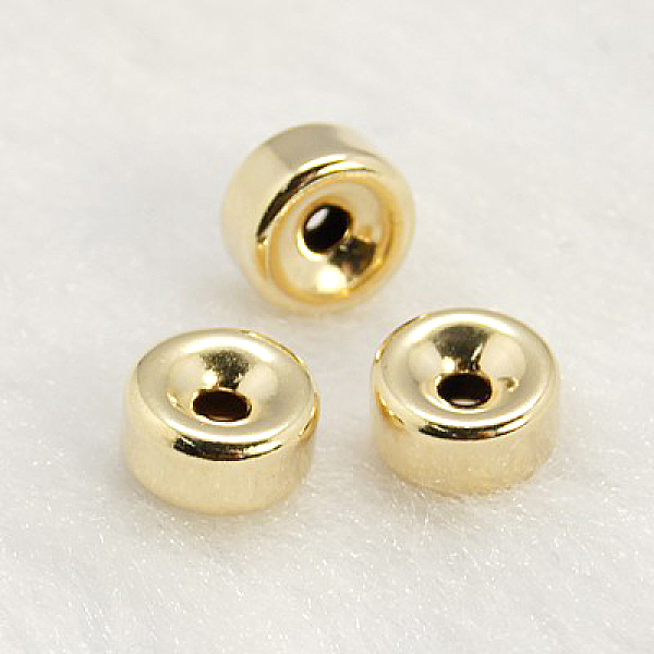 

PandaHall Yellow Gold Filled Beads Spacers, 1/20 14K Gold Filled, Cadmium Free & Nickel Free & Lead Free, Rondelle, 7x4mm, Hole: 1.5mm Brass...
