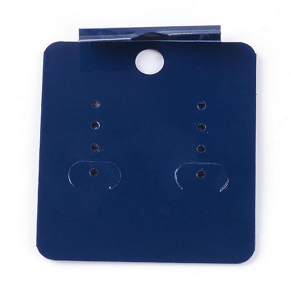 

PandaHall Plastic Display Card, with Velours, Used For Earring and Earring Pendant, Midnight Blue, 50x45x1mm Plastic Rectangle Blue