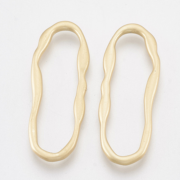 

PandaHall Smooth Surface Alloy Linking Rings, Oval, Matte Gold Color, 34.5x13x2mm Alloy Oval
