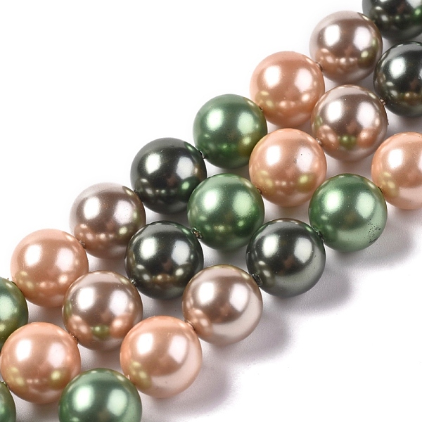 

PandaHall Electroplated Shell Beads Strands, Round, Mixed Color, 10mm, Hole: 0.8mm, about 16pcs/strand, 6.5 inch(16.5cm) Other Sea Shell..., Multicolor