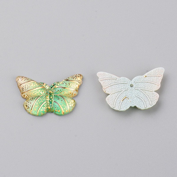 

PandaHall Resin Butterfly Pendant, DIY for Earrings, Pale Green, 15x23x3mm, Hole: 1mm Resin Butterfly
