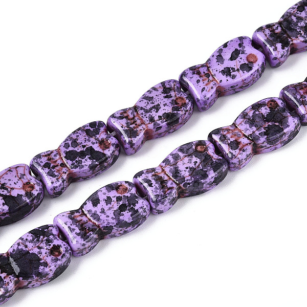 Spray Painted Synthetic Turquoise Beads Strands