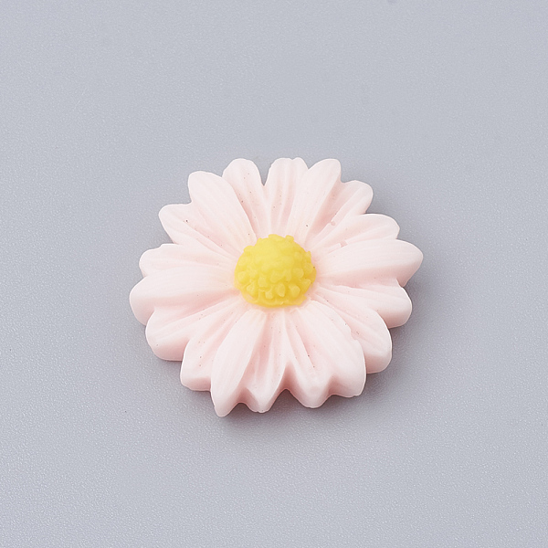 

PandaHall Resin Cabochons, Flower/Daisy, Pink, 23x22x7mm Resin Flower Pink